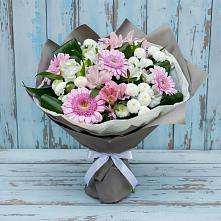 Букет цветов из:  Герберы, Альстромерии и Хризантемы в Ачхой-Мартане