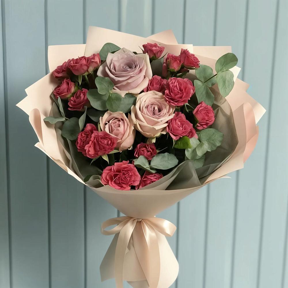 Букет цветов из: Гвоздики и Розы в Ачхой-Мартане