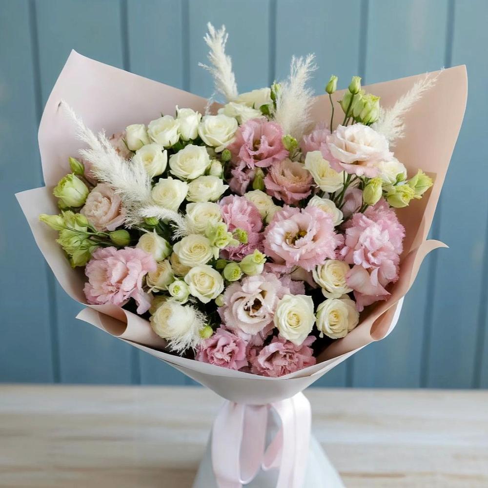 Букет цветов из: Альстромерии и Розы в Ачхой-Мартане