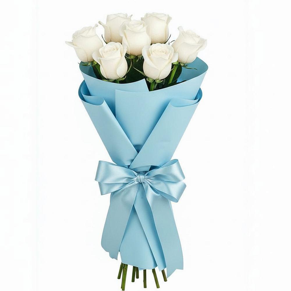 Букет 7 белых роз Проуд в Ачхой-Мартане