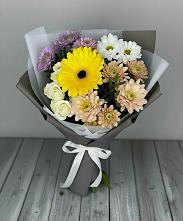 Букет цветов из:  Розы, Герберы и Хризантемы #REPLACE_PRED# Ачхой-Мартане