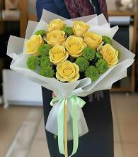 Букет цветов из:  Хризантемы и Розы в Ачхой-Мартане