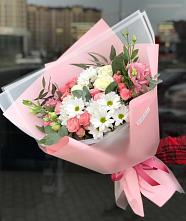 Букет цветов из:  Розы, Лизиантусы и Хризантемы в Ачхой-Мартане