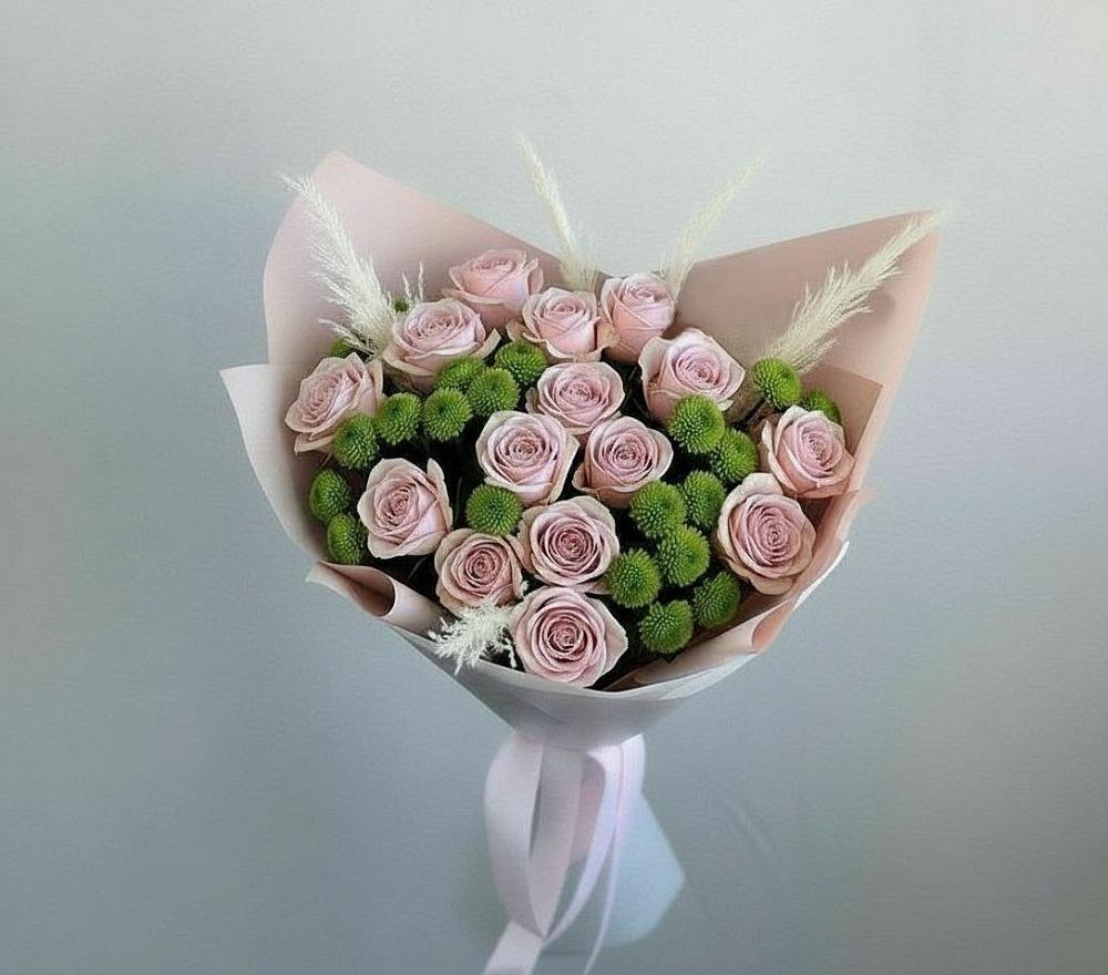 Букет цветов из: Розы и Хризантемы в Ачхой-Мартане