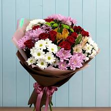 Букет цветов из:  Розы, Хризантемы и Альстромерии в Ачхой-Мартане