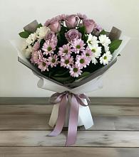 Букет цветов из:  Хризантемы и Розы #REPLACE_PRED# Ачхой-Мартане