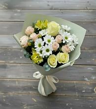 Букет цветов из:  Альстромерии, Розы и Хризантемы в Ачхой-Мартане