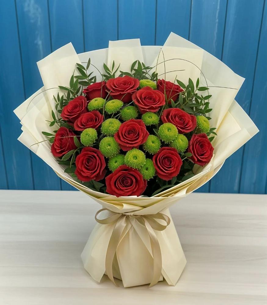 Букет цветов из: Розы и Хризантемы в Ачхой-Мартане