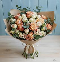 Букет цветов из:  Альстромерии и Розы в Ачхой-Мартане