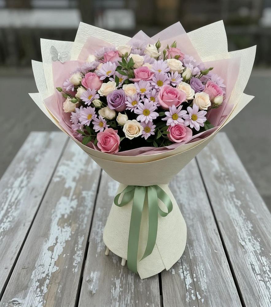 Букет цветов из: Розы и Хризантемы в Ачхой-Мартане